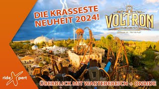 Voltron Nevera im Überblick + Wartebereich + Onride last Row | Europa Park Rust | by RideXpert in 4K