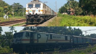 12217/18 Kerala Sampark Kranti Superfast | 2 in 1 compilation | #indianrailways #compilation #wap7