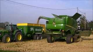 Mietitura Riso 2014. John Deere S660i R 620 e 7530.