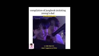 Jungkook can’t stop imitating Yoongi’s dad 🤣😂