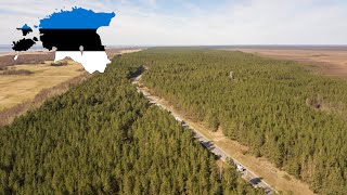 Peat bog lake Tolkuse. Estonia (Drone Footage)