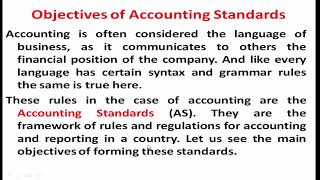 FA -3.62 Objectives of Accounting Standards