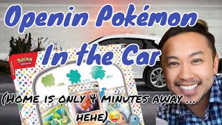 Opening Pokémon 151 Poster Collection Box in the Car! #pokemon #pokemontcg #pokemoncards