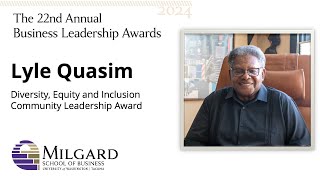 Lyle Quasim Diversity Equity and Inclusion Community Leadership Award