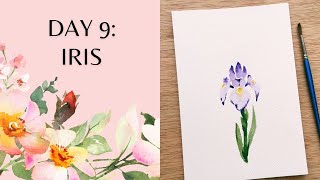 Day 9 - Watercolor Iris