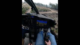 First time flying the Bell 505 Jet Ranger X - approach to mountain clearcut