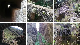 Senderos de Tenerife: Los Catalanes. Cascadas, riachuelos, túneles. Parque rural de Anaga. Tenerife.