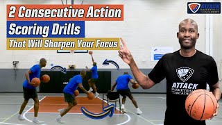 2 Basketball Consecutive Action Scoring Drills