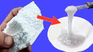 Make your own super glue for wood, plastic, iron and styrofoam ceramics