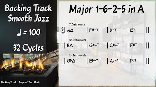 Major I vi ii V (1 6 2 5) in A (100 BPM), Backing Track