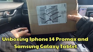 Unboxing Iphone 14 Pro Max 512gb and Samsung Galaxy Tablet. Perks of doing Ubereats and Doordash.