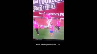 Girl gets tackled at MLB All Star Game Home Run Derby 2016 - Mega Fail