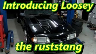 Foxbody mustang with lots of loose bolts and some bad rust