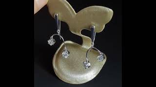 Gem Gardener: Kinetic Diamond Drop Earrings Platinum