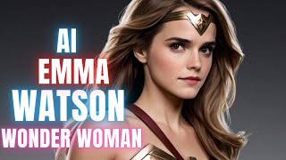 Emma Watson Wonder Woman Cosplay, AI image generated, Lookbook Art Girl  #aiartwork #lookbook