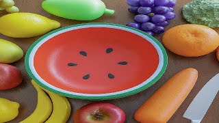 Satisfying Video With Sound  How to Cutting Fruits and vegetables  asmr#002