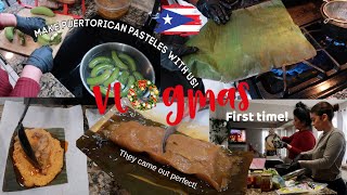 Making Puertorican Pasteles with my mom for the very first time!