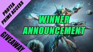 Warframe | Protea Prime Access giveaway winner announcement