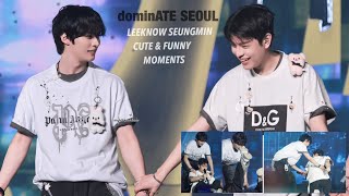 Leeknow Seungmin cute and funny moments [ Stray Kids dominATE Seoul concert ]