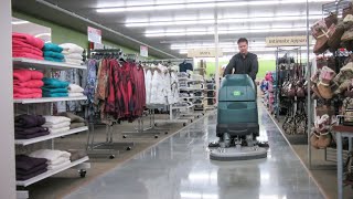 Polished concrete floors in retail stores