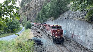 A Well Mixed Train!!!!! CPKC 400 @ Yale BC Canada 06JUL24 CP ES44AC 8922 Leading