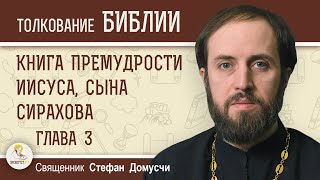 Книга Премудрости Иисуса, сына Сирахова. Глава 3 "Почитание родителей".  Священник Стефан Домусчи