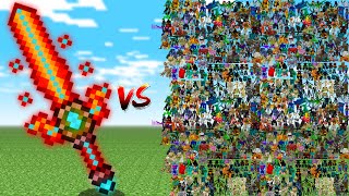 GOD SWORD vs 500 RANDOM MOBS!