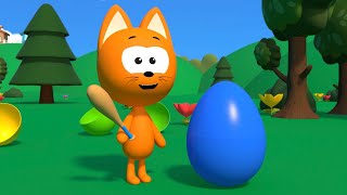 Learn colors with Kitty Kote ! Fun Yummy game with Surprise EGGS for kids