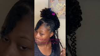 Half up/Half down - Curly Clip-ins #clipins #diy #naturalhair #halfuphalfdownhairstyle