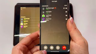 Incoming and outgoing group call in Viber /iPad Air vs Samsung Galaxy A51