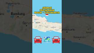 Animasi Perjalanan : Rute Perjalanan Bogor - Yogyakarta 🇮🇩 #shorts #bogor #youtubeshorts