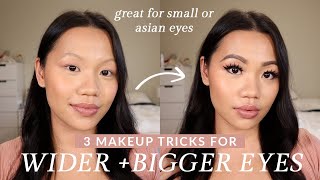 3 EASY MAKEUP TIPS to make small or asian eyes look BIGGER!