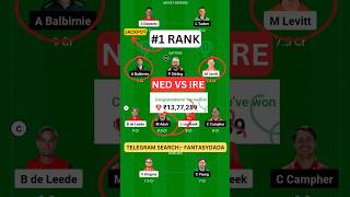 NED vs IRE Dream11 Prediction Today Match, Dream11 Team Today, Fantasy Cricket Tips #shorts #t20