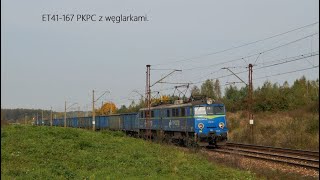 ET41-167 PKPC z węglarkami+RP1! (Ruda Wielka) [22.10.2020 r.]