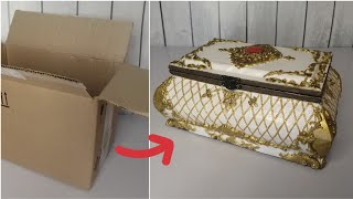 DIY🌼How to Make a Cardboard Box🌼Как сделать шкатулку из картона своими руками? 🌼