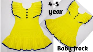 New design baby frock, 4-5 year baby frock cutting and stitching baby frock,