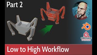 Low Poly to High Poly Workflow P2 - Adding detail by modeling the high poly