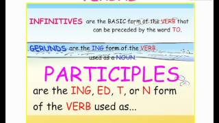 INFINITIVES, GERUNDS, PARTICIPLES  - 3 VERBALS  - Easy English Grammar