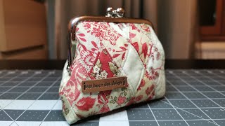 Frame clasp/fermoir rétro/patchwork/purse/trousse/coudre/sew/口金包/ tutorial #0036