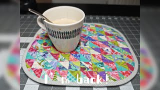 Mini quilt/patchwork coaster /placement/set de table/迷你拼布餐垫杯垫 tutorial #0116