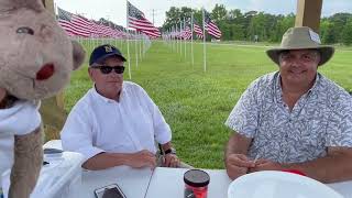 Flags for Heros in Middlesex Va , with Gary explaining the program!