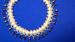 Chic necklace.  Шикарное колье, очень просто и быстро