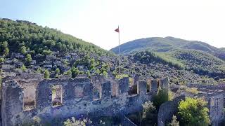 Kayakoy Ghost Town, Fethiye, Türkiye, Drone 4K