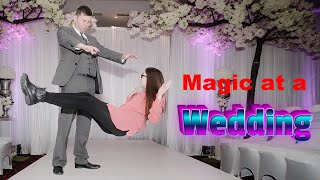 Magician works at wedding