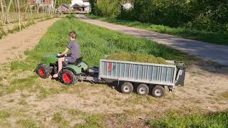 Fendt 1050 Vario Rolly Toys mit Fliegl ASW bei der Grassilage Traktor Kinder