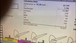 MAKING GRAIN STOWAGE PLAN