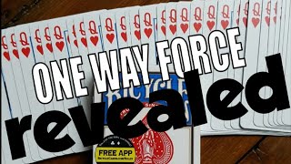 Revealed "1 way force" kicker card trick