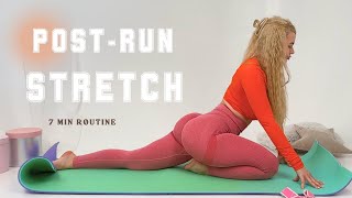 7 Min. Post-Run Stretch | Simple Cool Down after Running