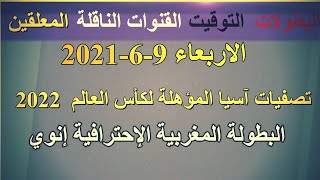 جدول مواعيد مباريات اليوم الاربعاء 9-6-2021 والقنوات الناقلة والمعلقين بتوقيت القاهرة ومكة وجرينتش