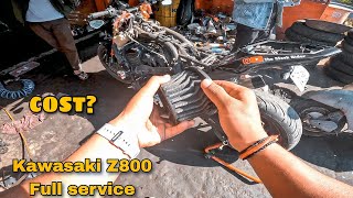 Puri Z800 kholni padi service ke liye😰 | Kawasaki Z800 Full service Cost ?#kawasaki#z800#trending